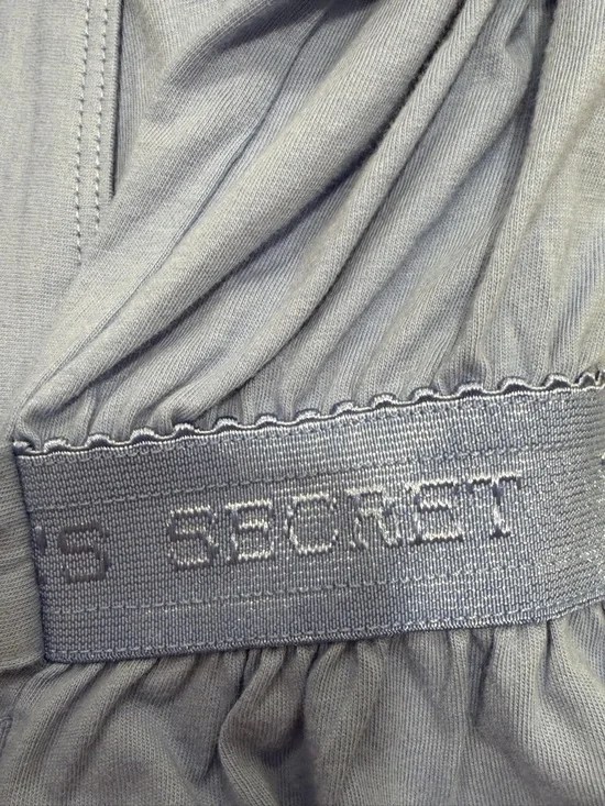 VICTORIA SECRET Light Blue Women's Cotton Robe - Classic Short Kimono!! S - Picture 5 of 5